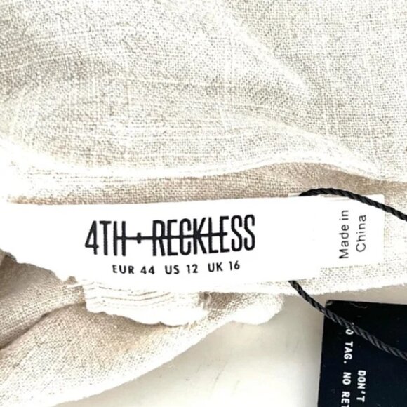 4th & Reckless Women's Linen Cami Strap Top - 12 - Picture 5 of 7